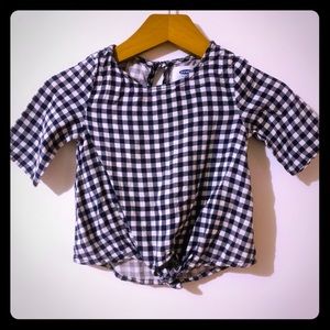3t Girls Gingham Plaid Cropped top